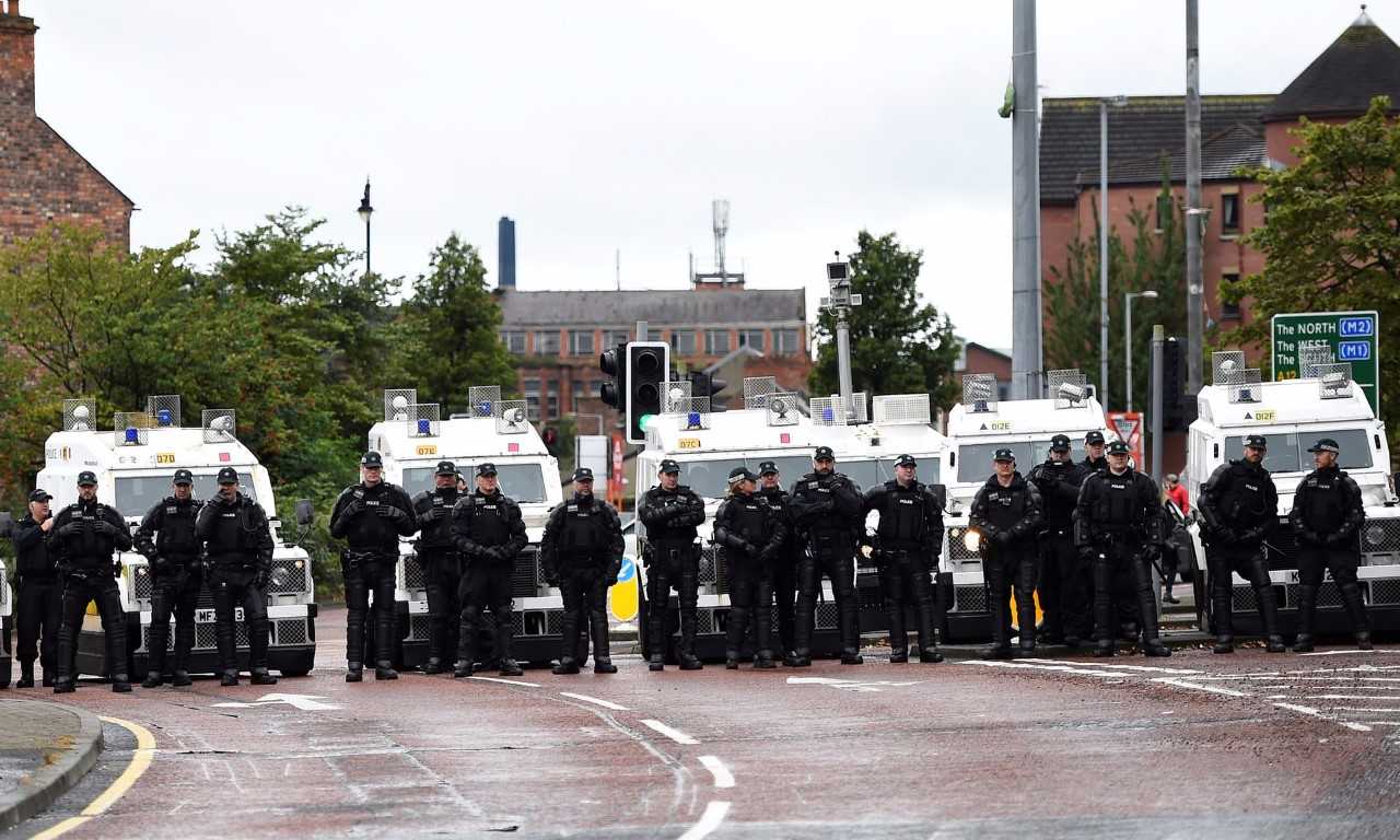 Far-right Britain First rally in Belfast sparks aggression and arrest