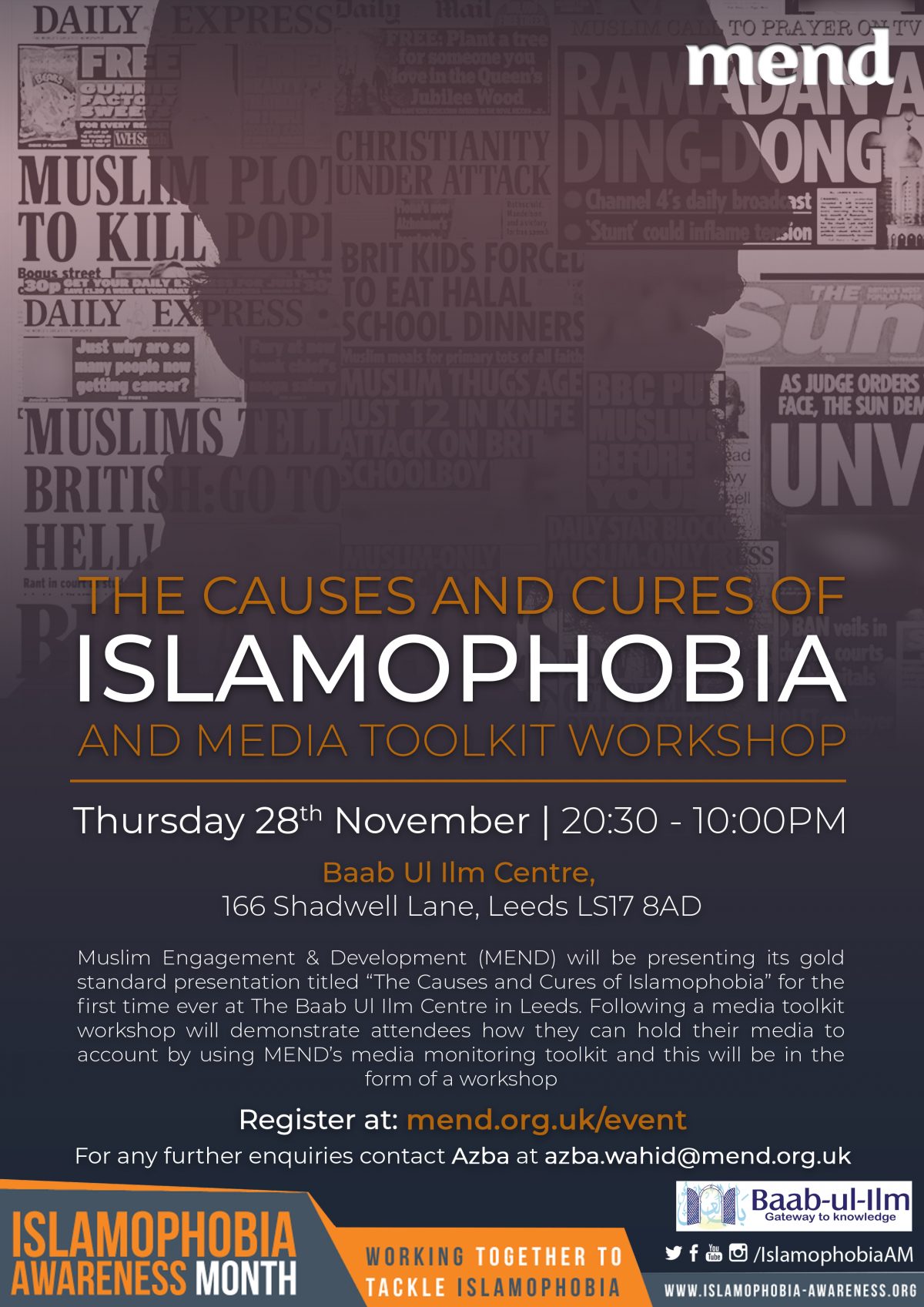 The Causes And Cures Of Islamophobia And Media Workshop Muslim